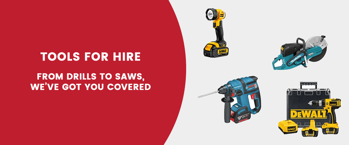 Tools for hire from TG Tool Hire